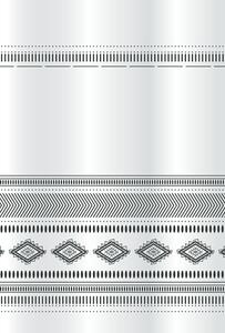 Erga Etno, sprchový záves 180x200cm, polyester, biela-čierna, ERG-08178