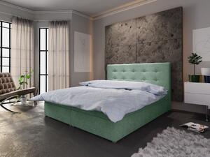 Manželská posteľ s úložným priestorom STIG COMFORT 6 - 160x200, svetlo zelená