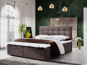 Manželská posteľ s úložným priestorom STIG 5 - 200x200, hnedá