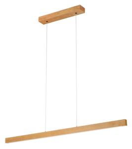 Závesný LED luster na lanku VERDE LED/18W/230V 3000K 106 cm dub
