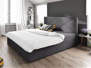 Manželská posteľ s úložným priestorom STIG COMFORT 4 - 140x200, šedá