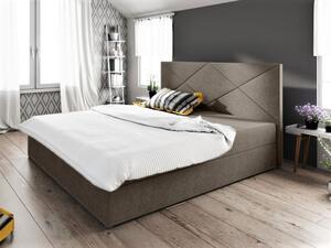 Jednolôžková posteľ s úložným priestorom STIG COMFORT 4 - 120x200, svetlo hnedá