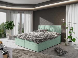 Manželská posteľ s úložným priestorom STIG 3 - 180x200, svetlo zelená