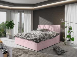 Manželská posteľ s úložným priestorom STIG 3 - 140x200, ružová