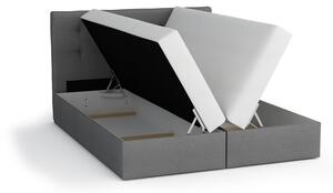 Boxspringová posteľ ANGELES - 120x200, tmavo šedá