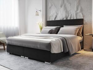 Jednolôžková čalúnená posteľ HENIO - 120x200, čierna