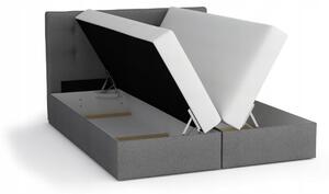 Manželská posteľ s úložným priestorom KATRIN - 140x200, svetlo šedá