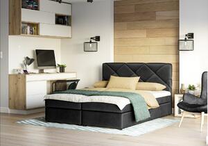 Manželská posteľ s úložným priestorom KATRIN COMFORT - 160x200, čierna