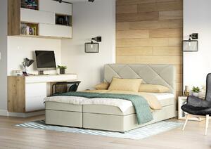Manželská posteľ s úložným priestorom KATRIN COMFORT - 200x200, béžová