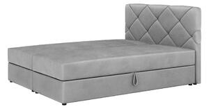 Jednolôžková posteľ s úložným priestorom KATRIN COMFORT - 120x200, svetlo šedá