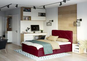 Jednolôžková posteľ s úložným priestorom KATRIN - 120x200, červená