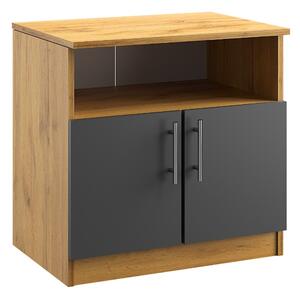 KANTOR KIT skrinka do kancelárie N03-v60, antracit / dub Apalačský