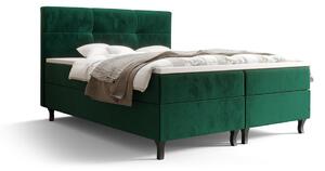 Boxspringová posteľ s úložným priestorom DORINA COMFORT - 160x200, zelená