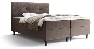 Boxspringová posteľ s úložným priestorom DORINA - 120x200, mliečna čokoláda
