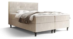 Boxspringová posteľ s úložným priestorom DORINA - 200x200, béžová