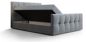 Boxspringová posteľ s úložným priestorom ELIONE - 120x200, svetlá grafitová