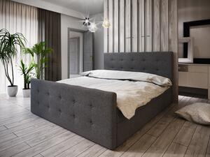 Boxspringová jednolôžková posteľ VASILISA 1 - 120x200, tmavo šedá