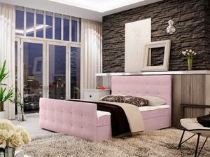 Boxspringová manželská posteľ VASILISA 2 - 160x200, ružová