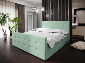 Boxspringová manželská posteľ VASILISA 1 - 140x200, svetlo zelená
