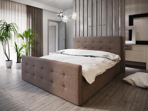 Boxspringová manželská posteľ VASILISA COMFORT 1 - 200x200, hnedá