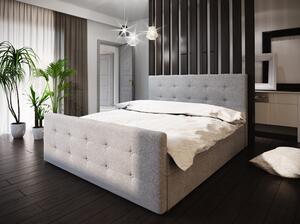 Boxspringová manželská posteľ VASILISA COMFORT 1 - 140x200, šedá