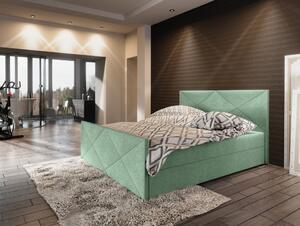 Boxspringová manželská posteľ VASILISA 4 - 160x200, svetlo zelená