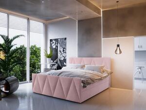 Boxspringová jednolôžková posteľ VASILISA 3 - 120x200, ružová