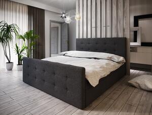 Boxspringová manželská posteľ VASILISA COMFORT 1 - 180x200, antracitová