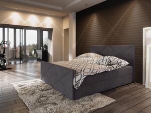 Boxspringová jednolôžková posteľ VASILISA 4 - 120x200, tmavo šedá