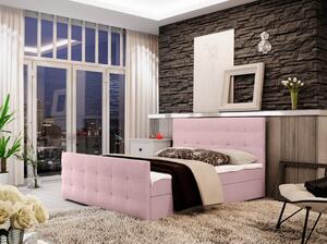 Boxspringová manželská posteľ VASILISA COMFORT 2 - 200x200, ružová