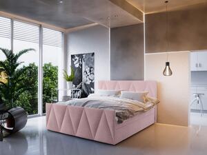 Boxspringová manželská posteľ VASILISA COMFORT 3 - 200x200, ružová