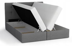 Boxspringová posteľ s úložným priestorom SISI - 200x200, čierna / čierna