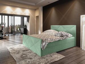 Boxspringová jednolôžková posteľ VASILISA COMFORT 4 - 120x200, svetlo zelená