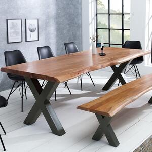 Jedálenský stôl Mammut X 240x105cm drevo Acacia - HONEY - PRODUKT JE SKLADOM - 1Ks-Komfort-nábytok