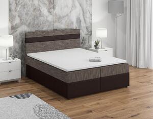 Boxspringová posteľ s úložným priestorom SISI COMFORT - 180x200, béžová / hnedá