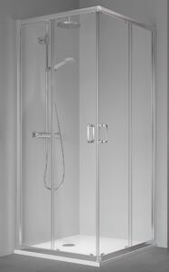 Kermi Stina STED4 sprchovací kút 90x90 cm obdĺžniková strieborná lesklé/priehľadné sklo STED409019VPK