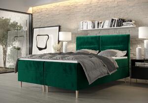 Boxspringová posteľ s úložným priestorom HENNI COMFORT - 200x200, zelená