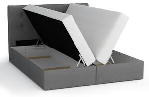 Boxspringová posteľ s úložným priestorom PURAM - 200x200, šedá