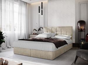 Boxspringová posteľ s úložným priestorom PURAM COMFORT - 180x200, béžová