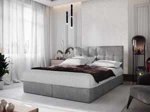 Boxspringová posteľ s úložným priestorom PURAM COMFORT - 200x200, šedá