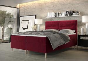 Boxspringová posteľ s úložným priestorom HENNI COMFORT - 180x200, červená