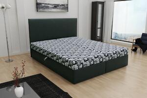Boxspringová posteľ s úložným priestorom DANIELA COMFORT - 140x200, čierna / šedá