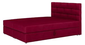 Boxspringová posteľ s úložným priestorom WALLY COMFORT - 160x200, červená