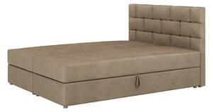Boxspringová posteľ s úložným priestorom WALLY COMFORT - 140x200, hnedá