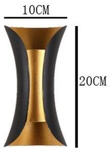Abigali Black Gold vonkajšie nástenné svietidlo 2x5 W čierna KMG2X5WW