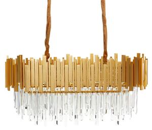 Luster zlatý hliníkový závesná lampa na strop s krištáľmi glamour štýl obývacia izba