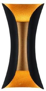 Abigali Black Gold vonkajšie nástenné svietidlo 2x5 W čierna-zlatá KMG2X5WW