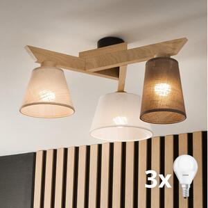 Brilagi - LED Prisadený luster ANTHONY 3xE14/40W/230V dub