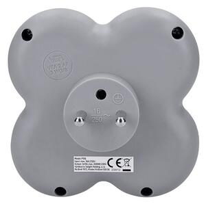 SOLIGHT Rozbočovač, 3x 10A, biela-šedá, vypínač