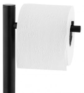 Erga Westa, držiak WC papiera so zásobníkom na toaletný papier, čierna matná, ERG-YKA-P.WESTA-BLK